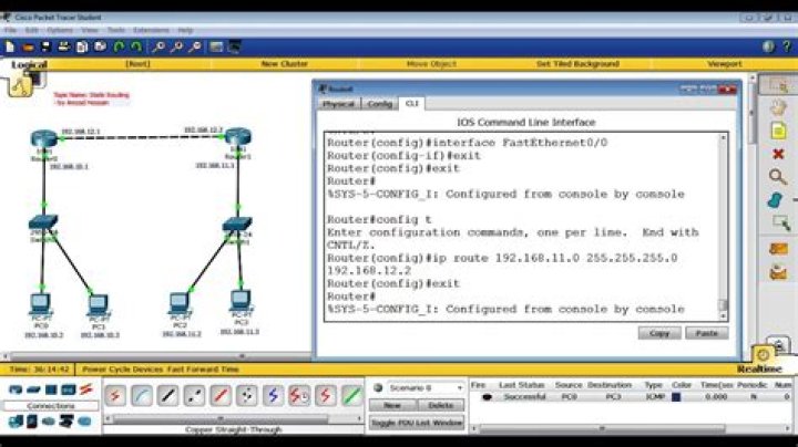 Error configuring static routing using cli