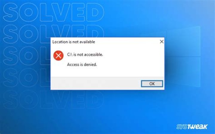 Error- D:\ is not accessible. Access is denied