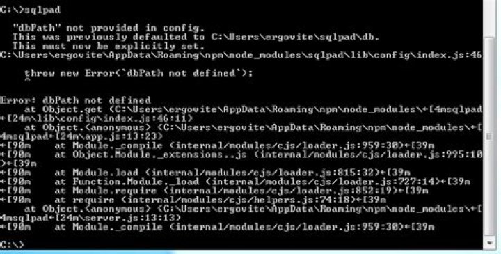 ERROR: dbpath does not exist