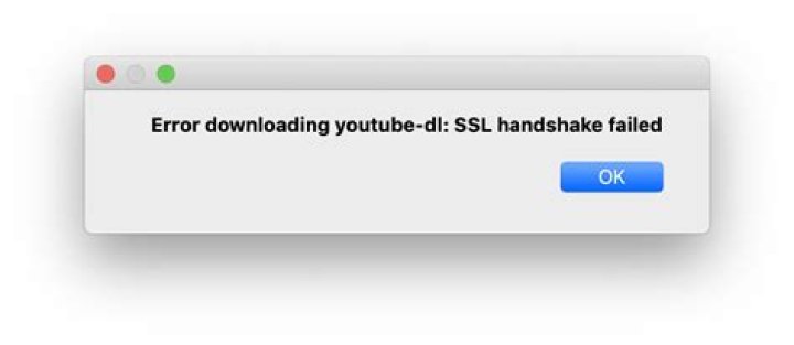 Error downloading youtube-dlp: SSL handshake failed