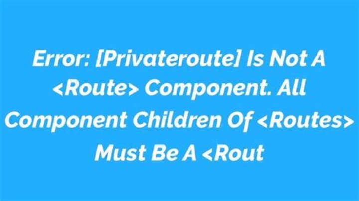 Error: [PrivateRoute] is not a <Route> component. All component children of <Routes> must be a <Route> or <React.Fragment>