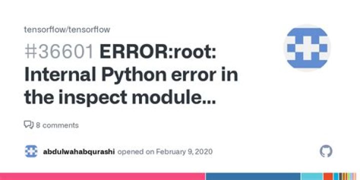 ERROR:root:Internal Python error in the inspect module while installing Tensorflow