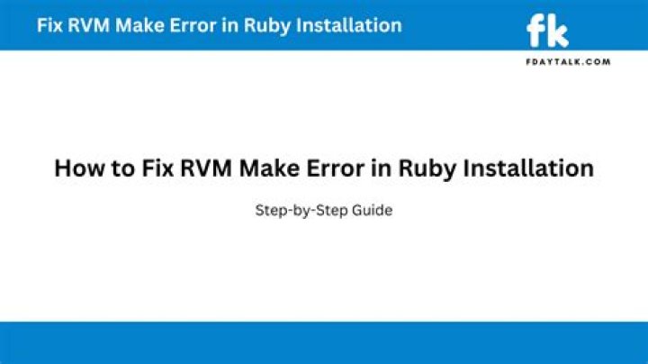 Error running '__rvm_make -j 1'