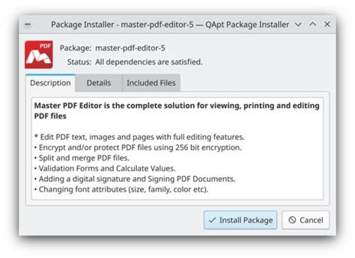 Error running Master PDF Editor 4 - missing libQtSvg.so.4