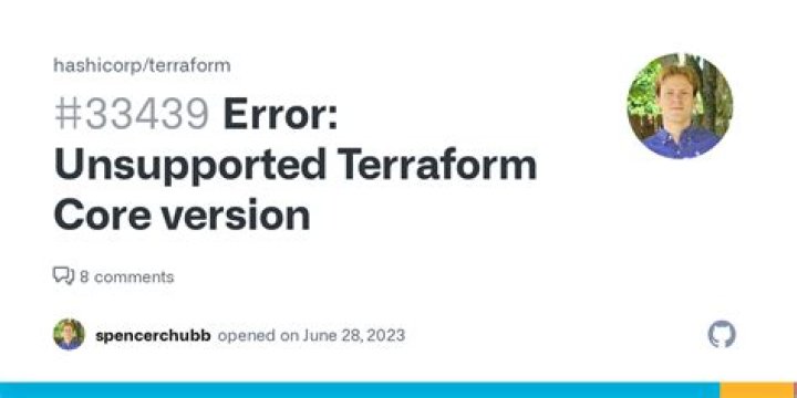 Error: Unsupported Terraform Core version