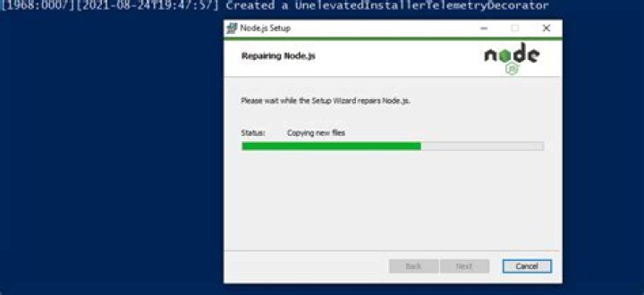 Error when installing necessary packages on Node js