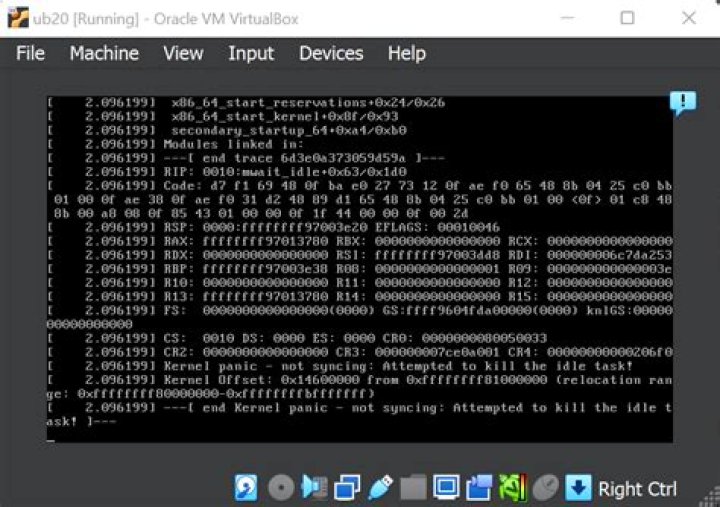 Error when installing Ubuntu 20.04 in VirtualBox