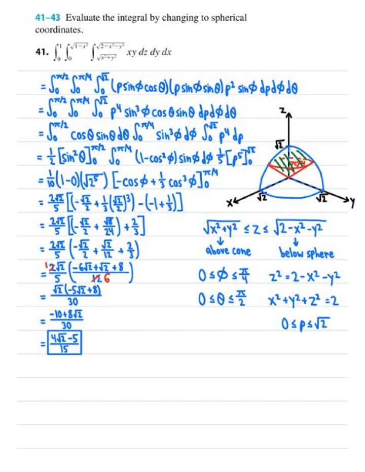 Evaluate the integral by changing to spherical coordinates.