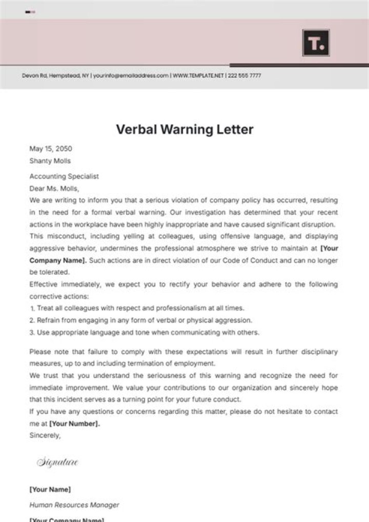 example of warning