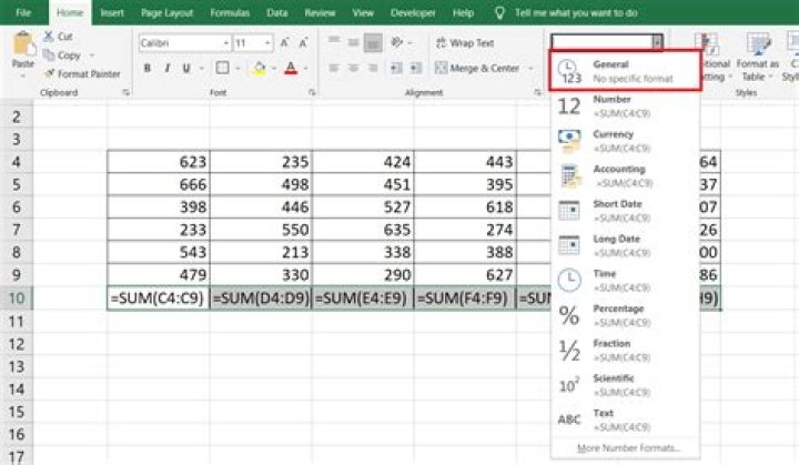 Excel formula displays formula rather than result