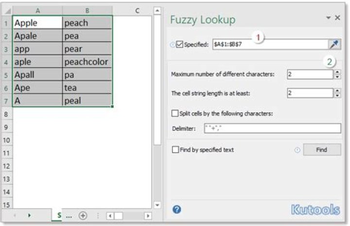 Excel Fuzzy Lookup clearing search