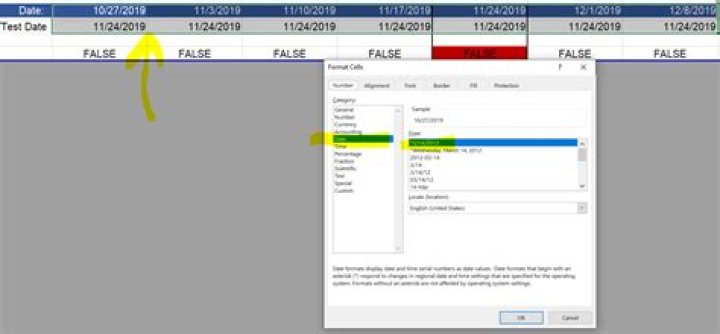 Excel not properly comparing dates, despite same cell format