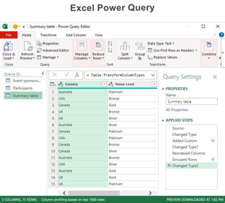 Excel: Power Query - how to repeat block of code for each row in a table