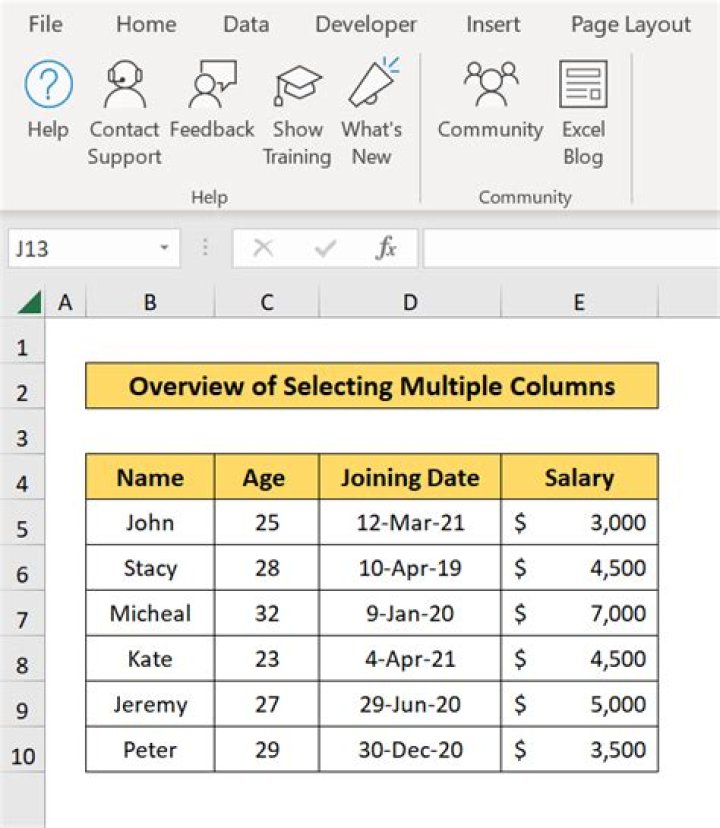 Excel VBA - select multiple columns not in sequential order