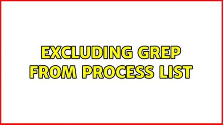 Excluding grep from process list
