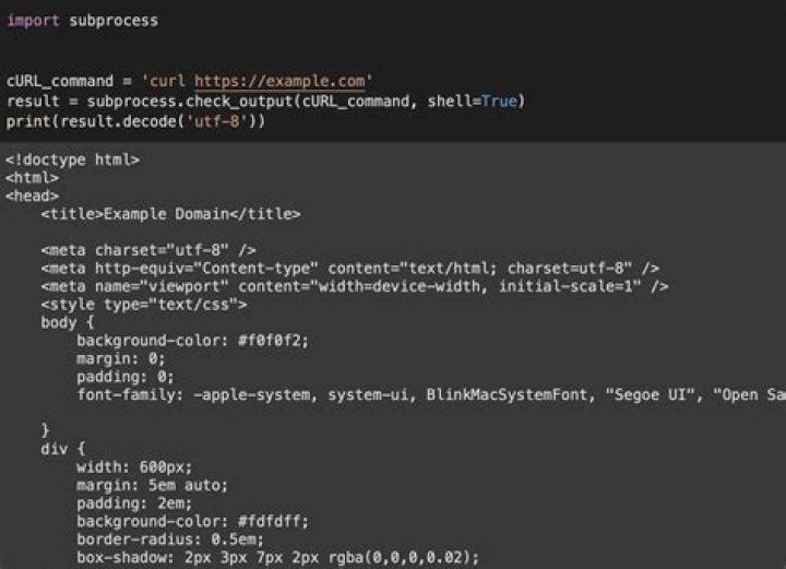 Execute curl command within a Python script