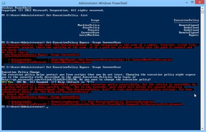 Executing a powershell script through batch file