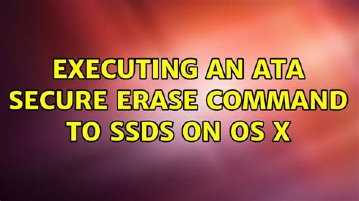 Executing an ATA Secure Erase command to SSDs on OS X