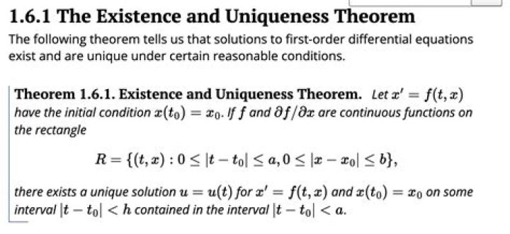 Existence and Uniqueness Theorem