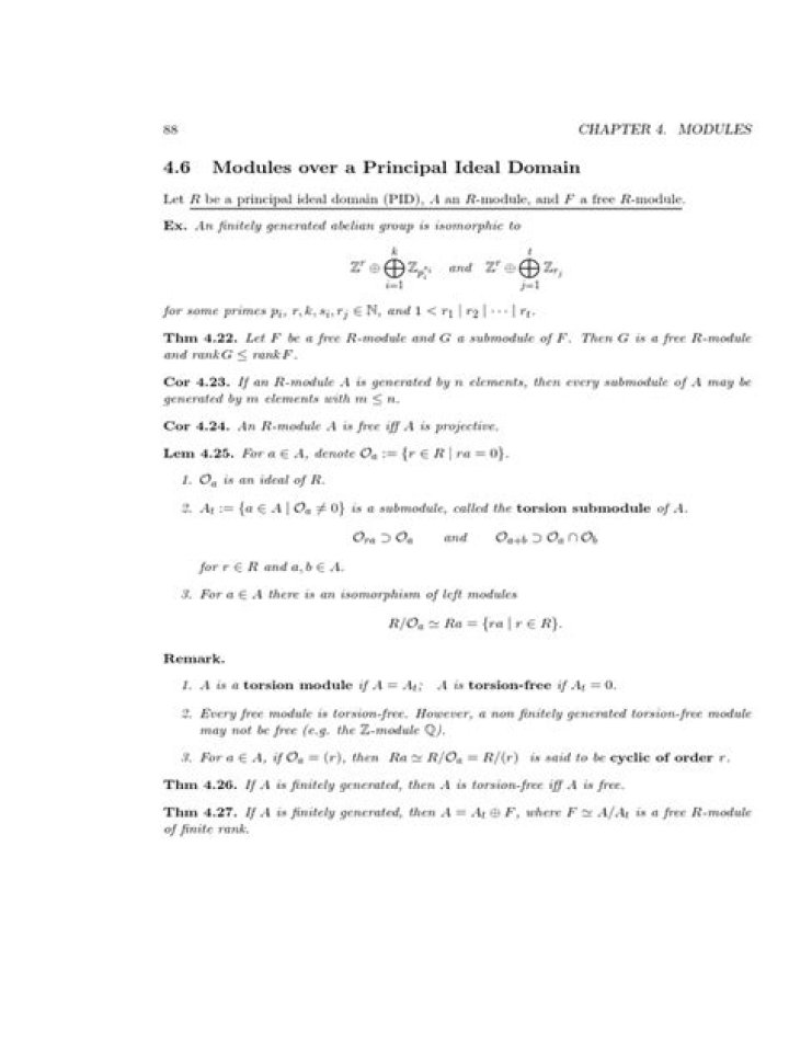 Existence of Principal Ideal