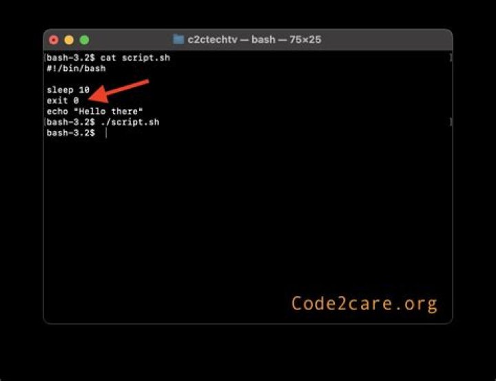 Exit terminal after running a bash script