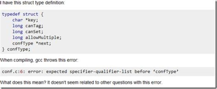 expected specifier-qualifier-list before
