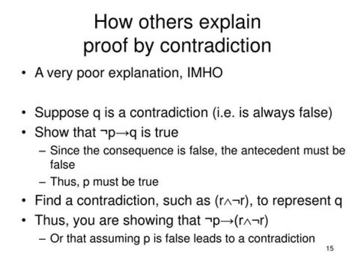 Explain proof by contradiction.