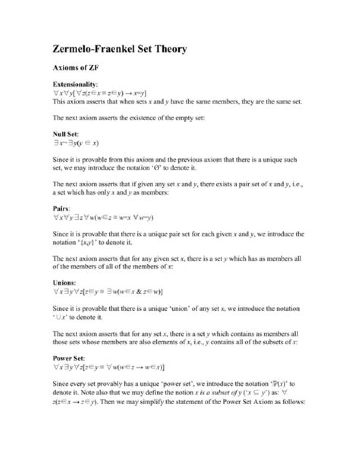 Explain Zermelo–Fraenkel set theory in layman terms