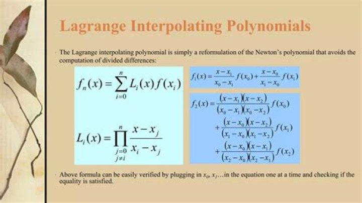Explanation of Lagrange Interpolating Polynomial