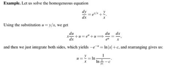Explanation of step in solving homogeneous differential equation