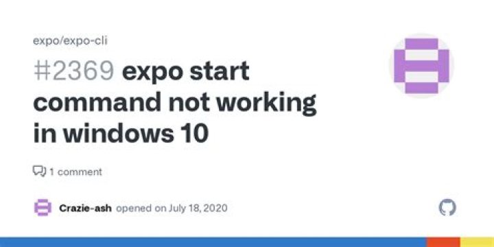 expo start command not running