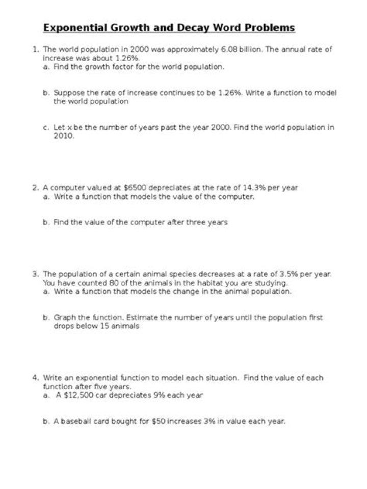 Exponential Growth and Decay Word Problem [closed]