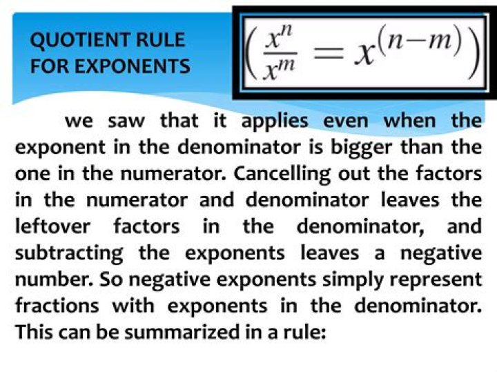 Exponents in the denominator?