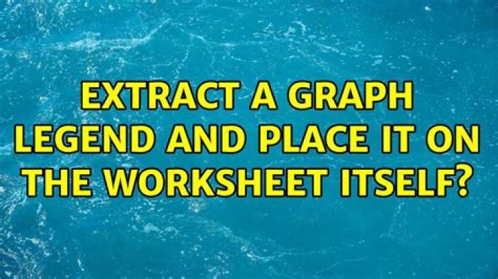 Extract a graph legend and place it on the worksheet itself?