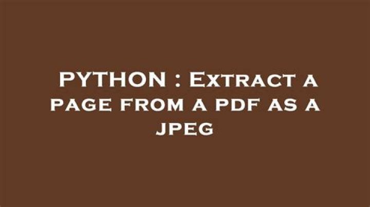Extract a page from a pdf as a jpeg
