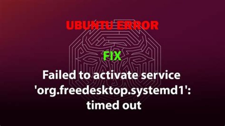 Failed to activate service 'org.freedesktop.systemd1': timed out