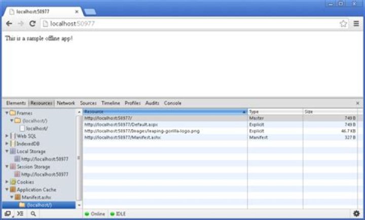 Failed to Parse Manifest : Using asp.net