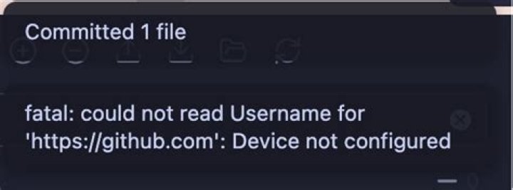 fatal: could not read Username for 'https://github.com': No such file or directory