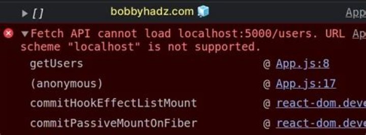 fetch api cannot load, url scheme 'file' is not supported