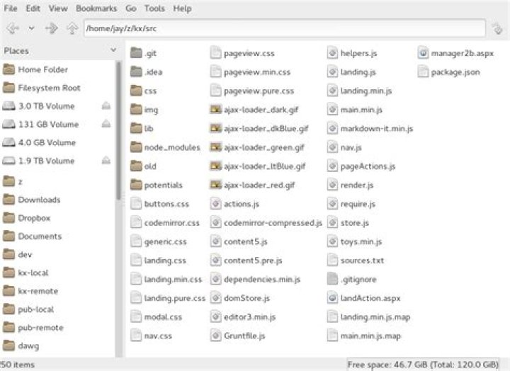 File chooser view settings