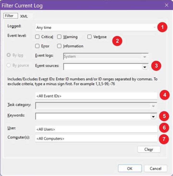 Filter Current Log... > Filter > Event sources > check 'Wininit'