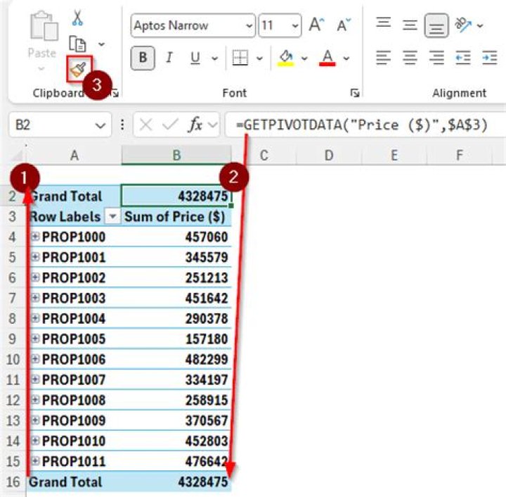 Filter the Grand Total of a Pivot Table
