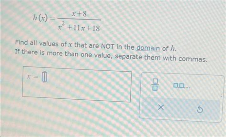 find all values of x that are not in the domain of h [closed]