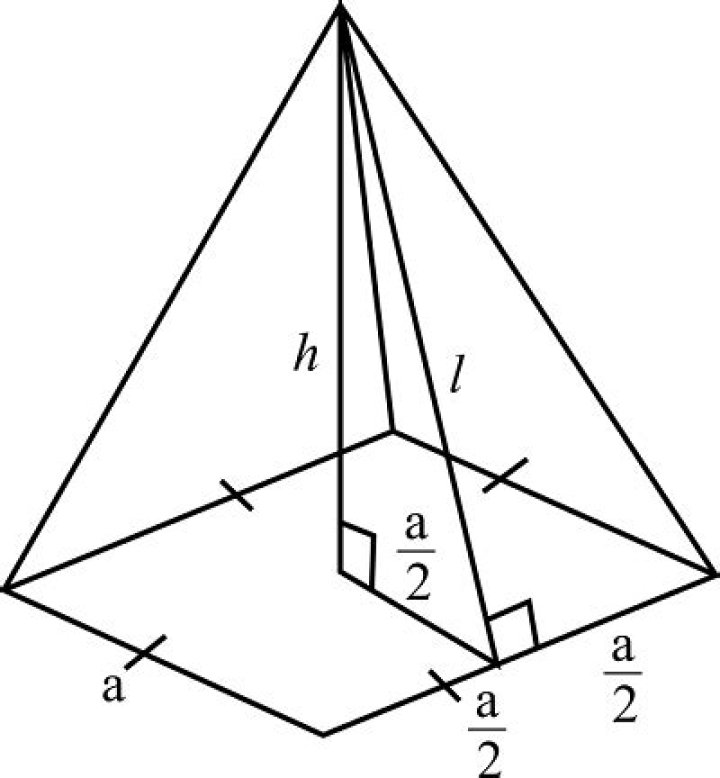 Find an angle created by lateral edge and the base of the Pyramid