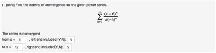 Find an interval of convergence for the given power series.
