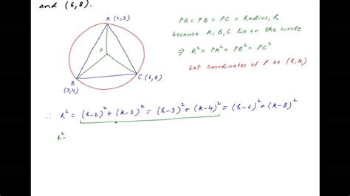 Find Center of Circle Using Triangle Data