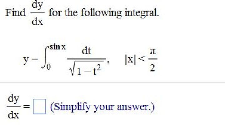Find dy/dx for an integral?