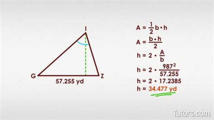Find height of a triangle given length of three sides?