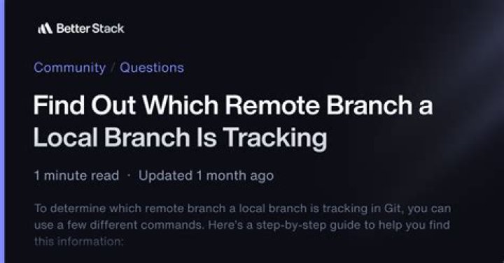 Find out which remote branch a local branch is tracking