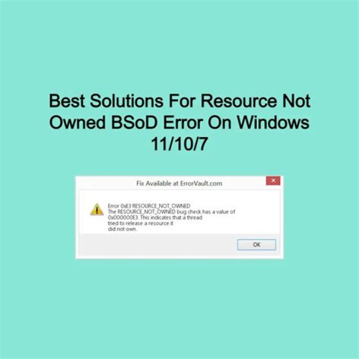 Find reason behind BSOD resource_not_owned